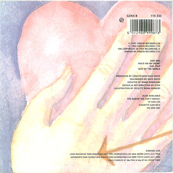 Genesis : Hold On My Heart (7", Single)