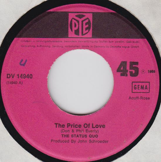 The Status Quo* : The Price Of Love (7", Single)