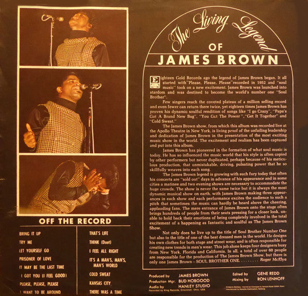 James Brown : Live At The Apollo  (2xLP, Album)