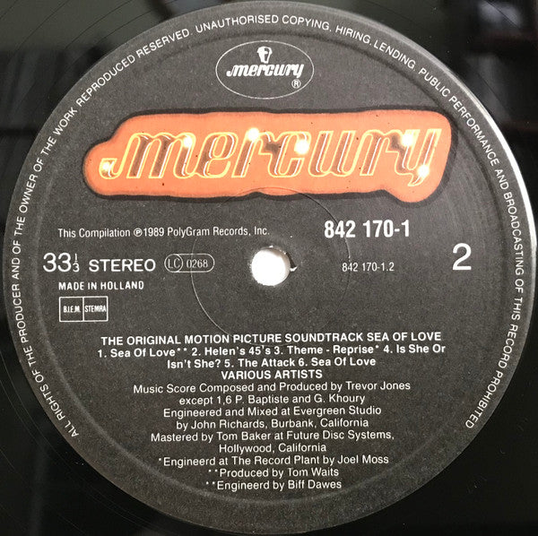 Various : Sea Of Love - Original Motion Picture Soundtrack (LP)