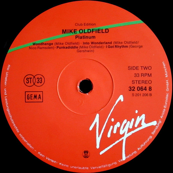 Mike Oldfield : Platinum (LP, Album, Club)