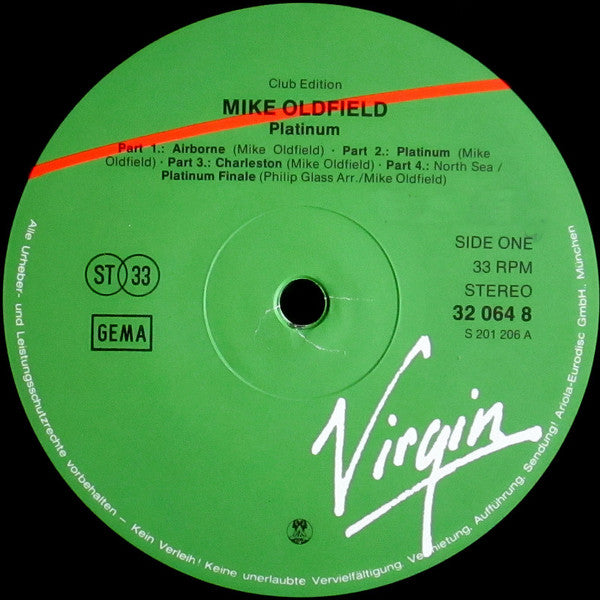 Mike Oldfield : Platinum (LP, Album, Club)