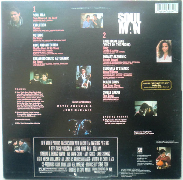 Various : Soul Man (Original Motion Picture Soundtrack) (LP, Comp)