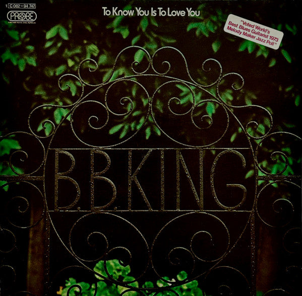 B.B. King : To Know You Is To Love You (LP, Album)
