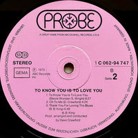 B.B. King : To Know You Is To Love You (LP, Album)
