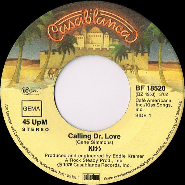 Kiss : Calling Dr. Love (7", Single)