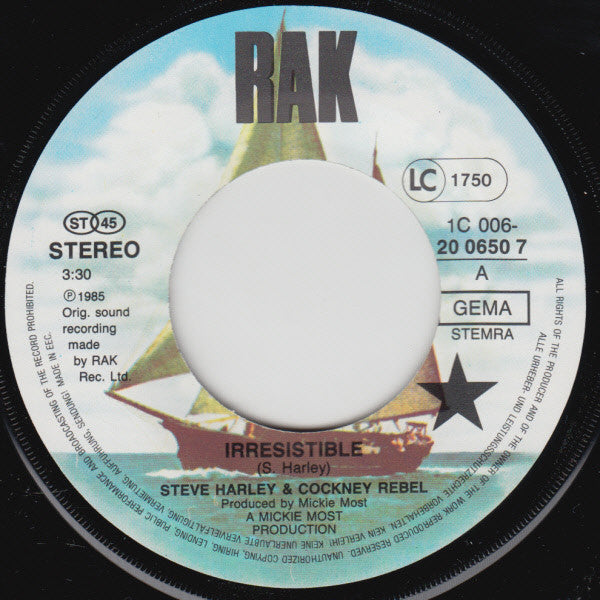 Steve Harley & Cockney Rebel : Irresistible (7", Single)