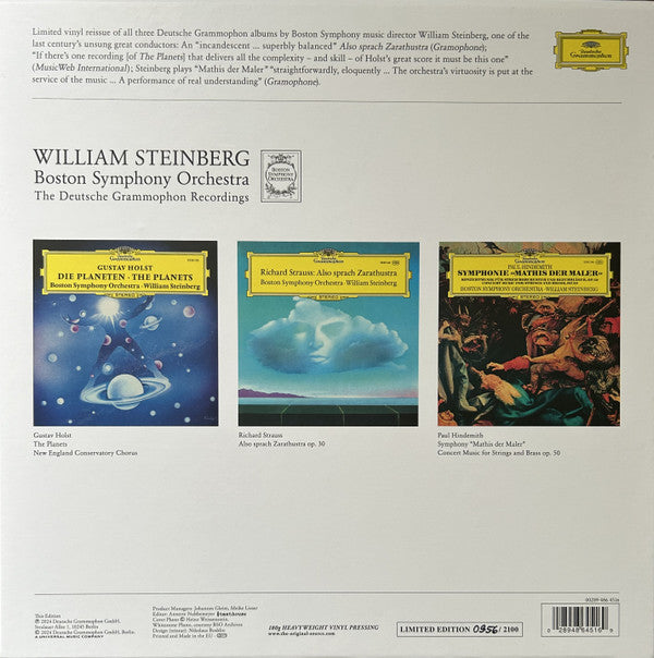 William Steinberg, Boston Symphony Orchestra : The Deutsche Grammophon Recordings (Box, Comp, Ltd, Num, Opt + LP, Album, RE, RM, 180 )