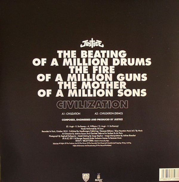 Justice (3) : Civilization (12", S/Sided)