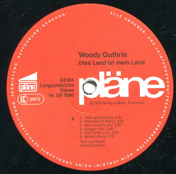 Woody Guthrie : Dies Land Ist Mein Land. (LP, Album, RE)