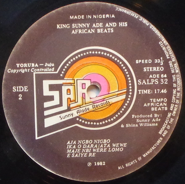 King Sunny Ade & His African Beats : Ijinle Odu (LP, Album)