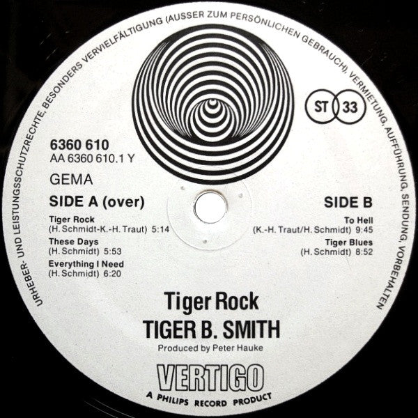 Tiger B. Smith : Tiger Rock (LP, Album)