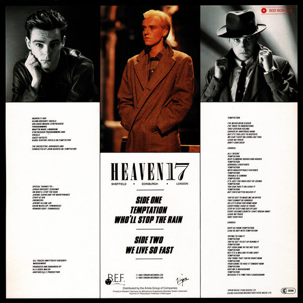 Heaven 17 : Temptation (Special Dance Mixes) (12")