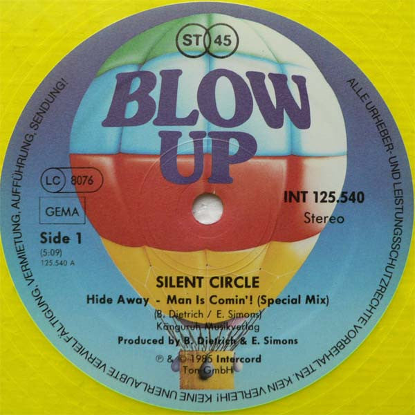 Silent Circle : Hide Away - Man Is Comin'! (Special Mix) (12", Single, Yel)