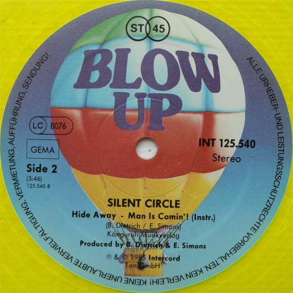 Silent Circle : Hide Away - Man Is Comin'! (Special Mix) (12", Single, Yel)
