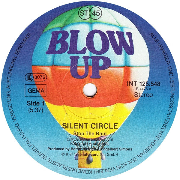Silent Circle : Stop The Rain (12", Maxi)