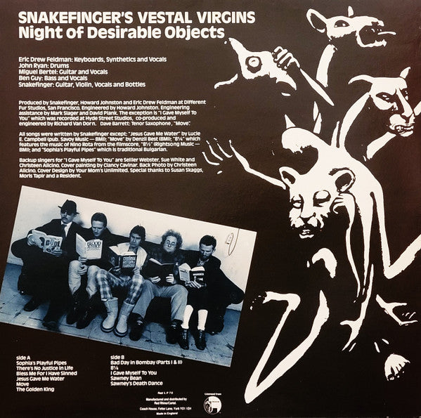 Snakefinger's Vestal Virgins : Night Of Desirable Objects (LP, Album)