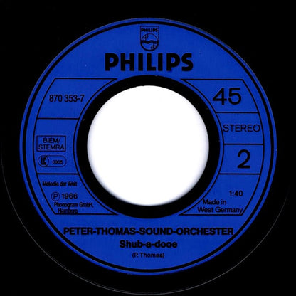 Peter Thomas Sound Orchestra : Raumpatrouille (7", Single, RE, Blu)