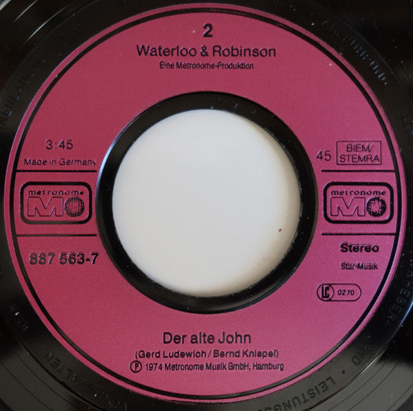 Waterloo & Robinson : Das War Hollywood Von Gestern (7", Single, RE)