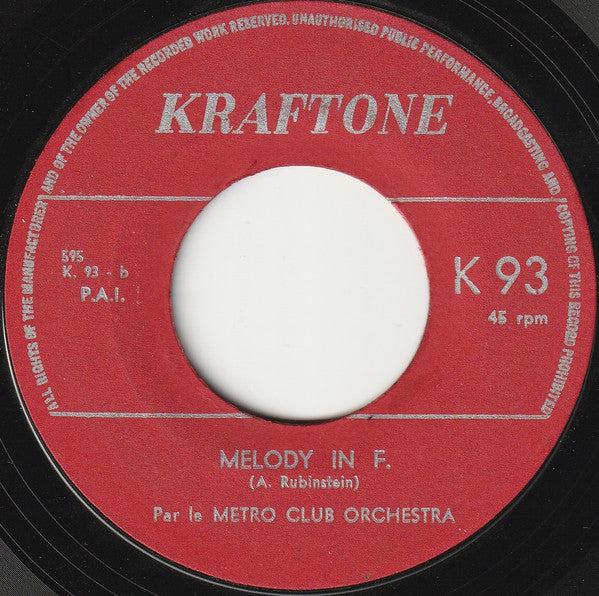 Bob Robertson (2) Et Le Metro Club Orchestra* : House Of Bamboo (7", Single)