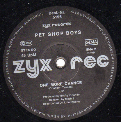 Pet Shop Boys : West End - Sunglasses (12", Single, Com)