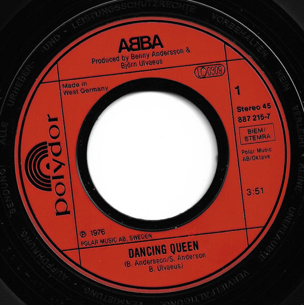 ABBA : Dancing Queen (7", Single, RE, Red)