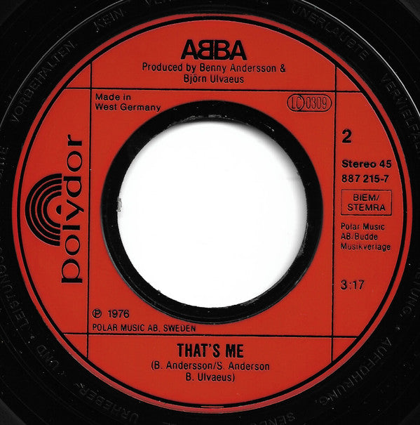 ABBA : Dancing Queen (7", Single, RE, Red)