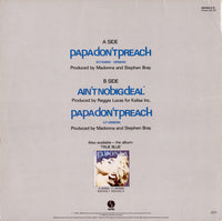 Madonna : Papa Don't Preach (Extended Version) (12", Maxi, Pos)