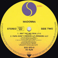 Madonna : Papa Don't Preach (Extended Version) (12", Maxi, Pos)