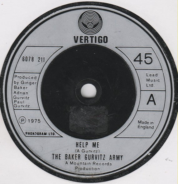 The Baker Gurvitz Army* : Help Me (7", Single)