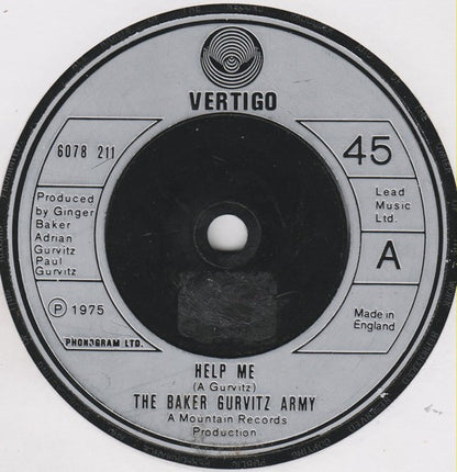 The Baker Gurvitz Army* : Help Me (7", Single)