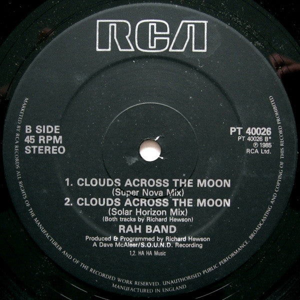 RAH Band : Clouds Across The Moon (12", Single)