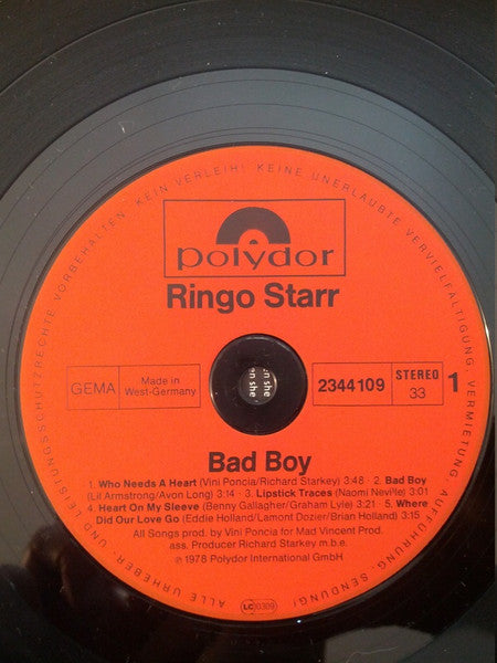 Ringo Starr : Bad Boy (LP, Album)