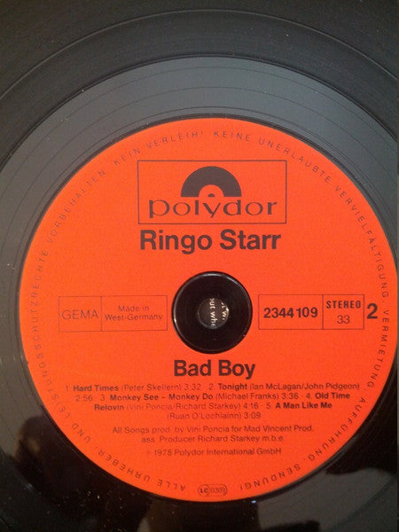 Ringo Starr : Bad Boy (LP, Album)