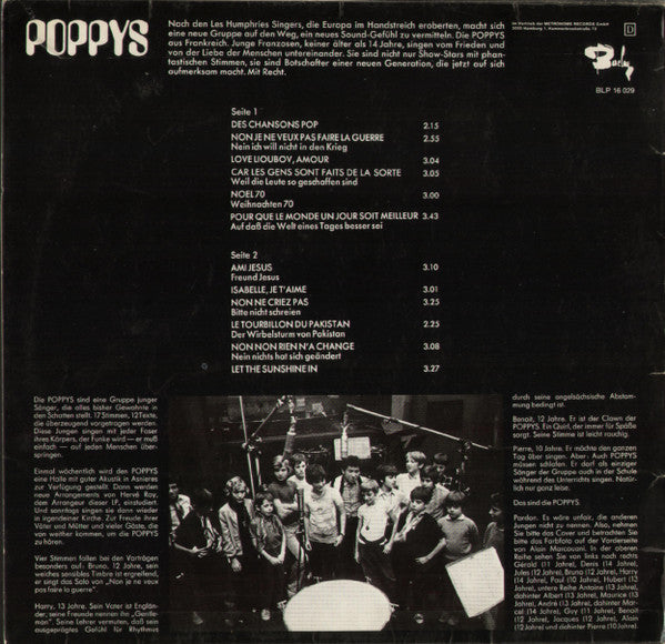 Poppys : Poppys (LP, Album)