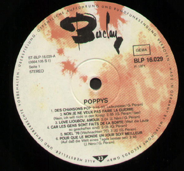 Poppys : Poppys (LP, Album)