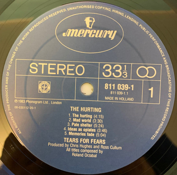 Tears For Fears : The Hurting (LP, Album, RE, RP)