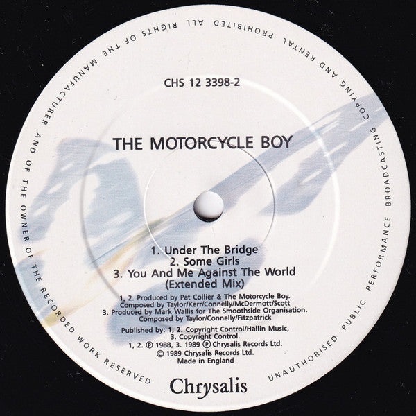 The Motorcycle Boy : You And Me Against The World (12", Single)