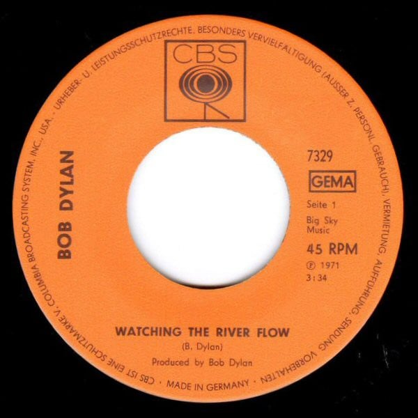 Bob Dylan : Watching The River Flow (7", Single)