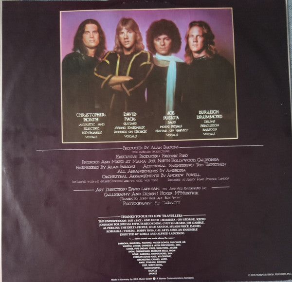 Ambrosia (2) : Somewhere I've Never Travelled (LP, Album, RE)