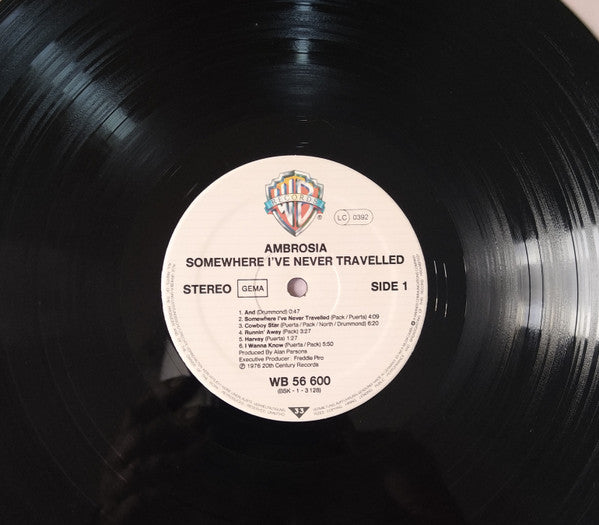 Ambrosia (2) : Somewhere I've Never Travelled (LP, Album, RE)
