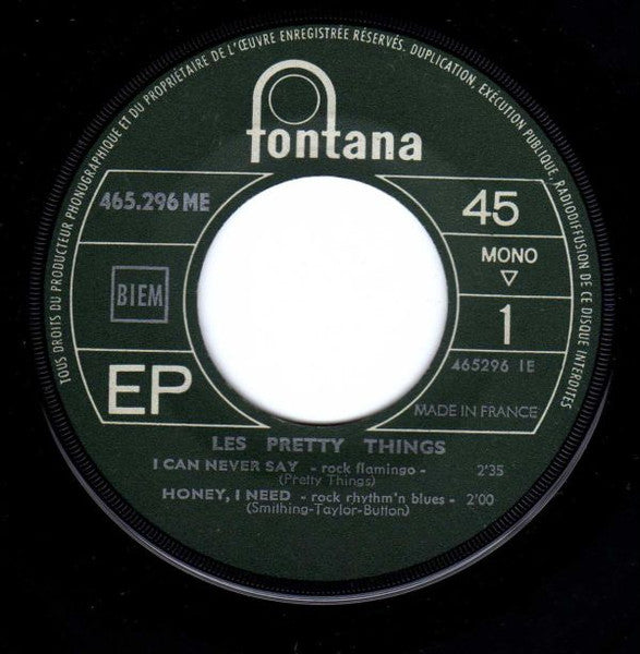 The Pretty Things : I Can Never Say  (7", EP, Mono)