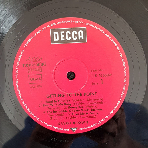 Savoy Brown : Getting To The Point (LP, Album)