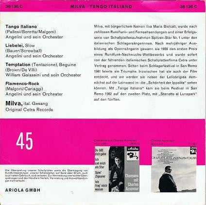 Milva : Milva (7", EP)