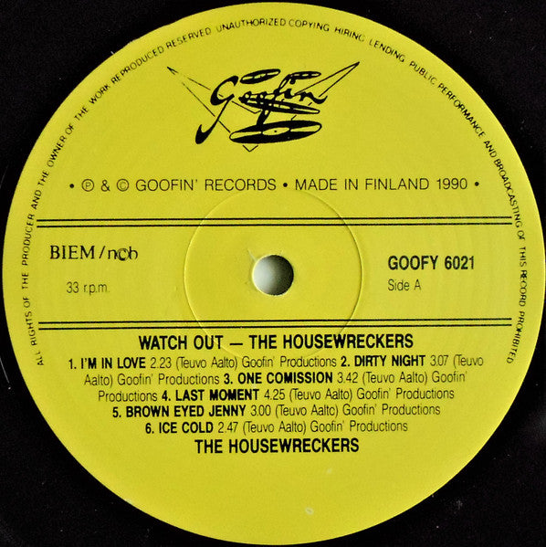 The Housewreckers : Watch Out (LP, Album)