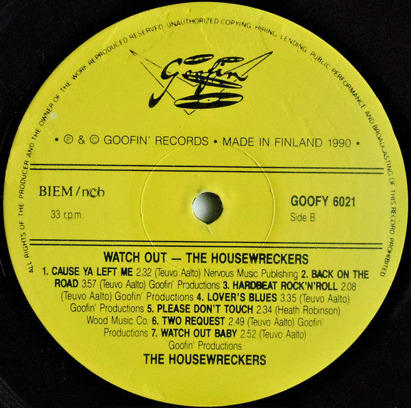 The Housewreckers : Watch Out (LP, Album)
