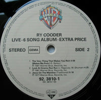 Ry Cooder : Live (LP, MiniAlbum)