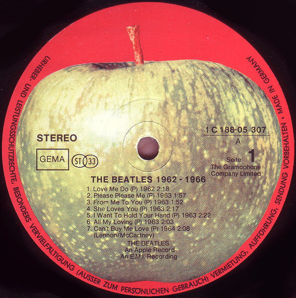 The Beatles : 1962-1966 (2xLP, Album, Comp)