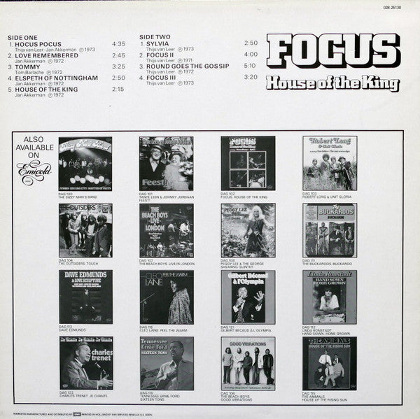 Focus (2) : House Of The King (LP, Comp, RE)