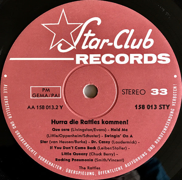 The Rattles : Hurra Die Rattles Kommen! (LP, Album)